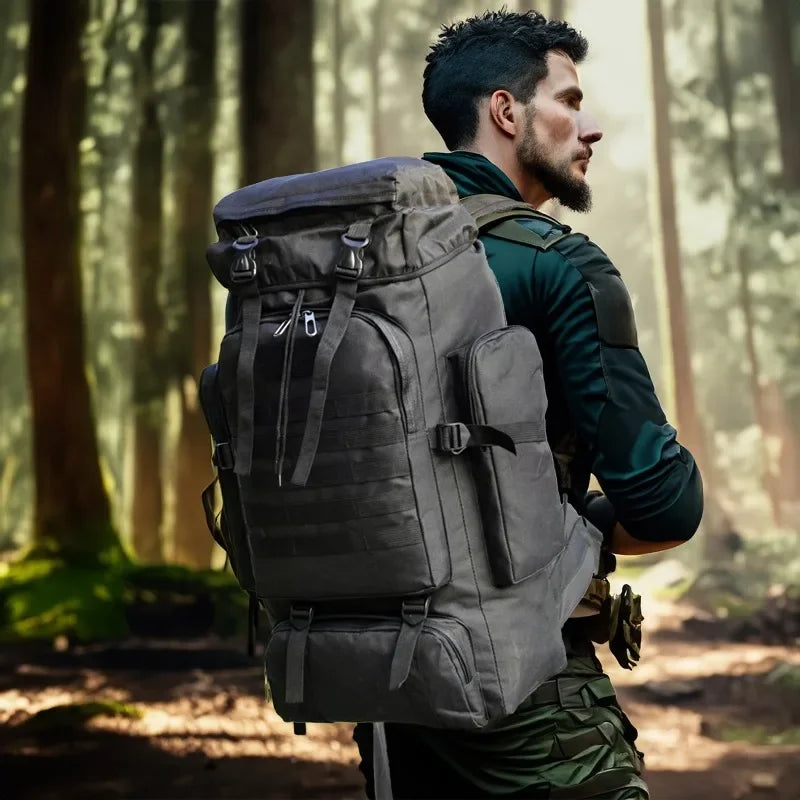 Large Tactical Hiking Backpack – 80L/100L Military Molle Bag for Camping & Travel
