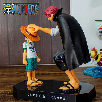 18CM One Piece Shanks Luffy Ace Sabo Sanji Zoro Action Figure