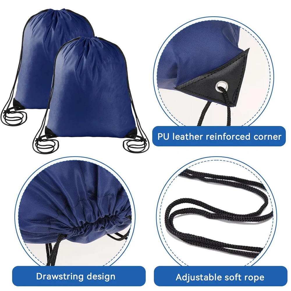 Drawstring Backpack Cinch Bag for Gym, Sports & School