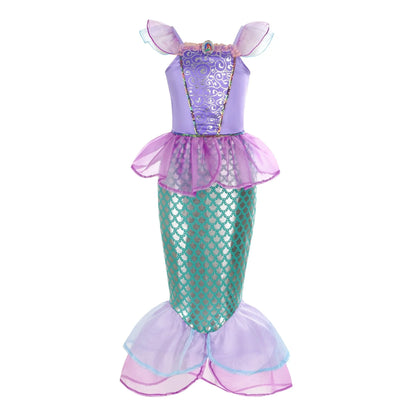 Girls Mermaid Princess Costume Dress – Birthday Party & Christmas