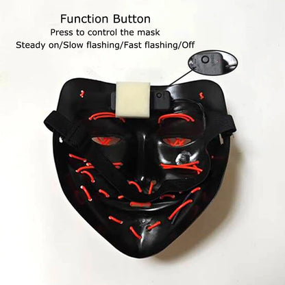 LED Purge Mask – Neon Glow Halloween Cosplay Mask