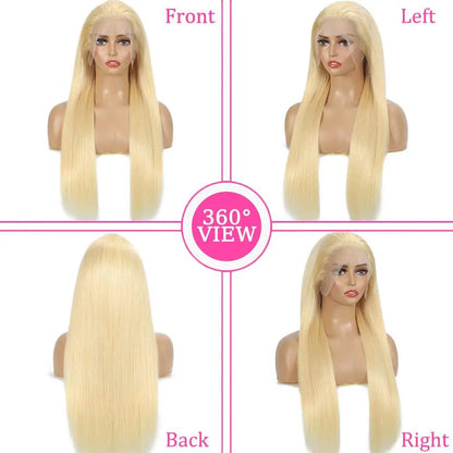 Straight Lace Front Wig Human Hair 13x4 180%-250% Density Pre-Plucked