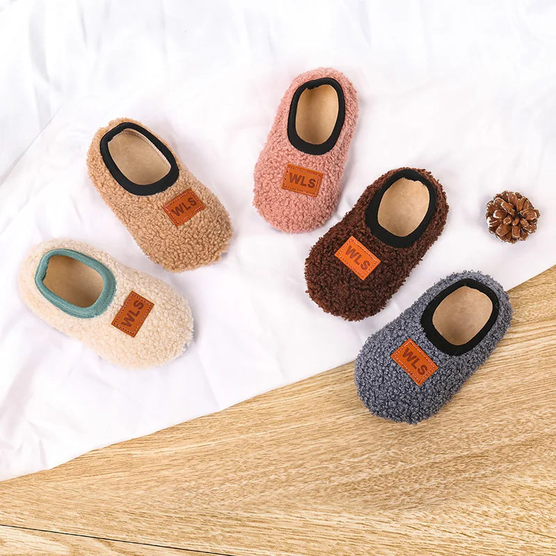 Baby Plush Floor Sock Shoes – Soft Anti-Slip Toddler Slippers