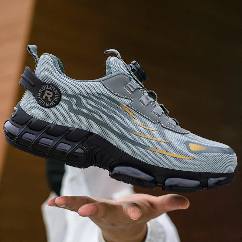 Men's Safety Work Shoes Breathable Steel Toe Sneakers