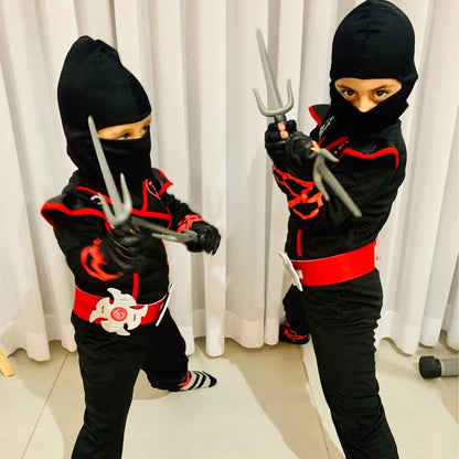 Kids Ninja Halloween Costume Set with Weapon Accessories