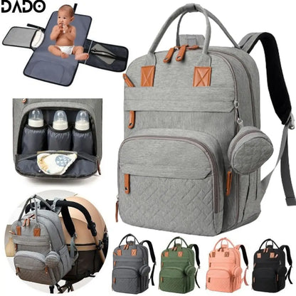 Diaper Bag Backpack with Changing Station & USB Port