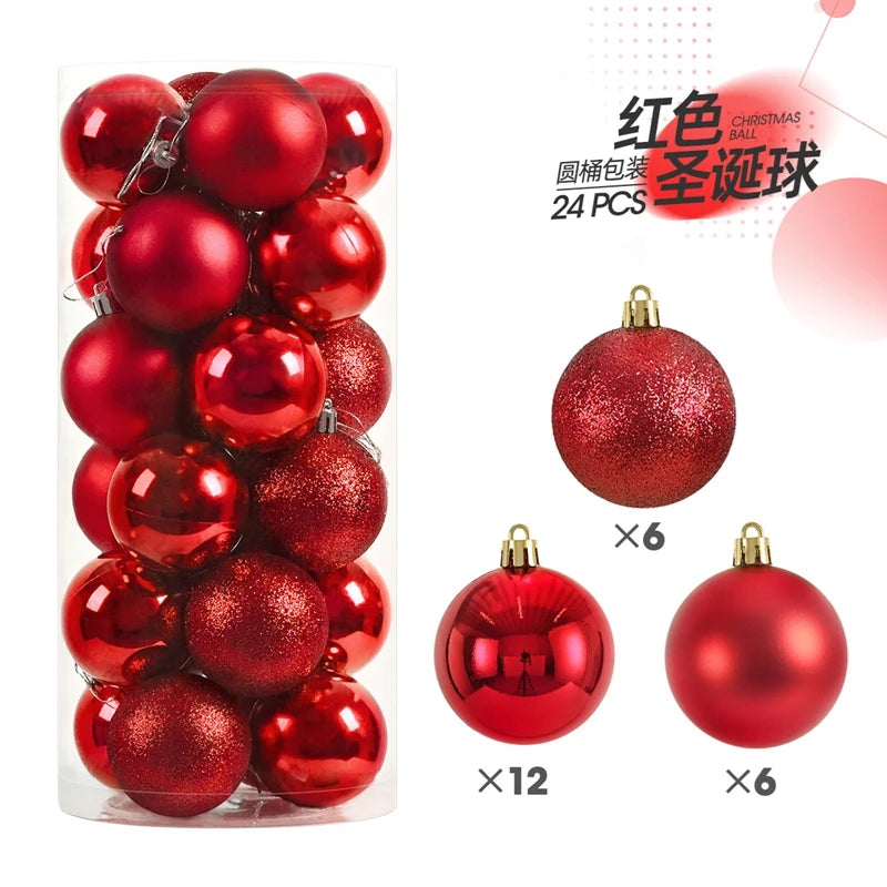 Christmas Ball Ornaments Set 24-36 Pcs – Tree Hanging Decorations