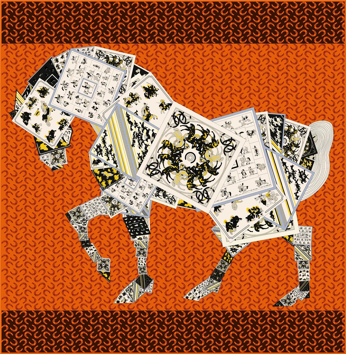 Women's Luxury Silk Square Scarf – 90cm Twill Print Bandana Shawl