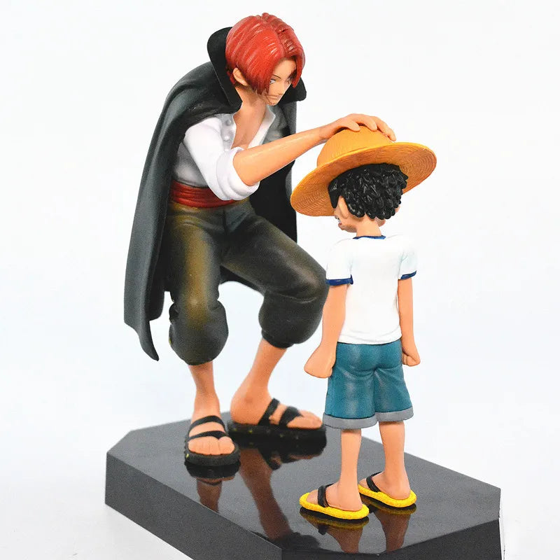 18CM One Piece Shanks Luffy Ace Sabo Sanji Zoro Action Figure