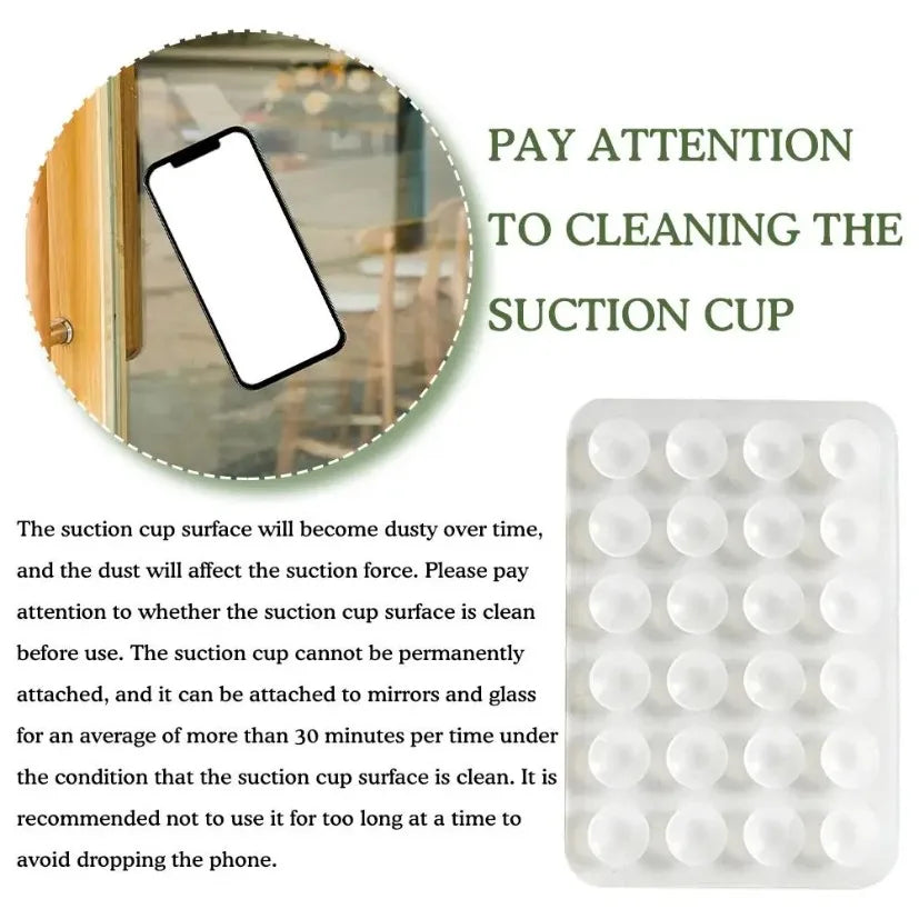 Silicone Suction Phone Holder Pad – Anti-Slip Wall & Desk Mat