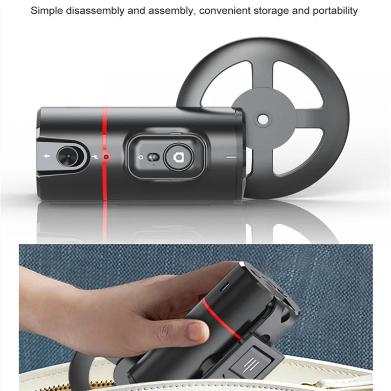 360° Gimbal Stabilizer Selfie Stick – Auto Face Tracking, Desktop Monopod for TikTok