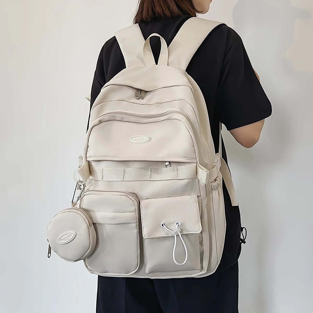 Large Capacity School Backpack with Coin Purse