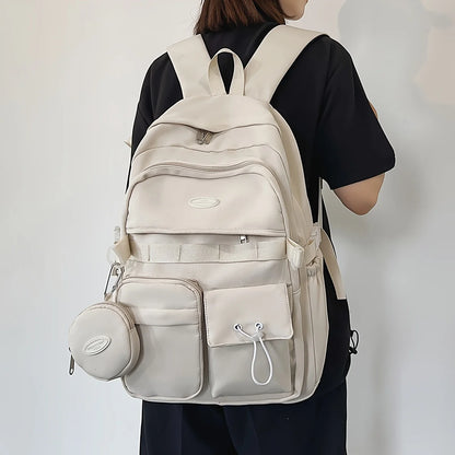 Large Capacity School Backpack with Coin Purse