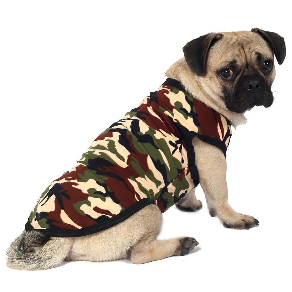 Camouflage Dog Vest Shirt for Small & Medium Dogs and Cats