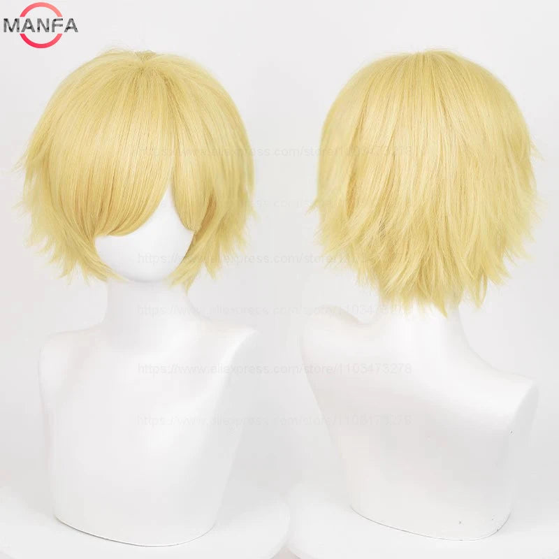 Short Straight Anime Cosplay Wig 30cm Multi-Color Unisex