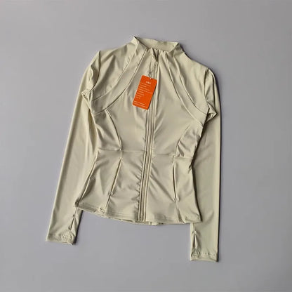 Women's Slim-Fit Quick-Dry Yoga Fitness Jacket – Full Zip Activewear
