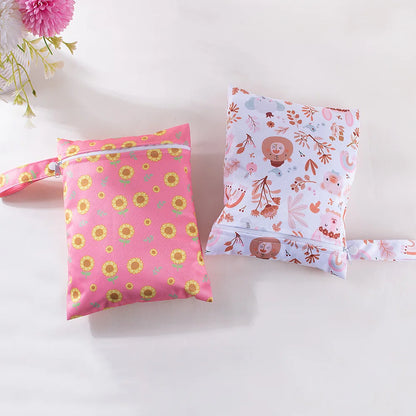 Waterproof Wet Dry Diaper Bag 20x25cm PUL Zipper Pouch