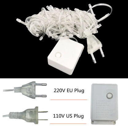 LED String Fairy Lights – 8 Modes, 5M–100M, Indoor & Outdoor