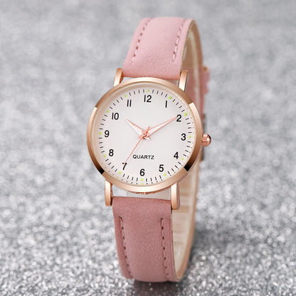 Women's Quartz Watch Leather Band Casual Arabic Dial