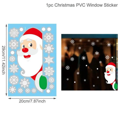 Christmas Wall & Window Sticker – PVC Holiday Decal for Home & Kids Room