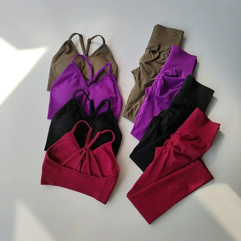 Women's High Waist Butt Lifting Yoga Set – Sleeveless