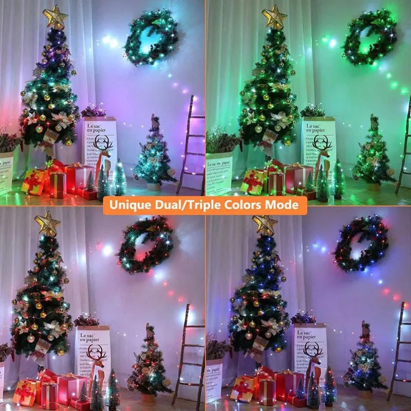 RGBIC Bluetooth LED Fairy String Lights USB – App & Remote, 5m–20m