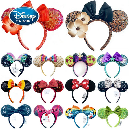 Disney Minnie Mouse Ears Headband – Plush Bow for Adults & Kids