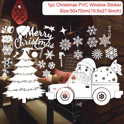 Christmas Wall & Window Sticker – PVC Holiday Decal for Home & Kids Room