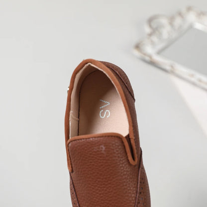 Girls T-Strap Mary Jane Flats – Kids PU Leather Dress Shoes