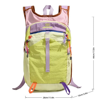 Color Block Lightweight Backpack – Stylish Multifunctional Daypack