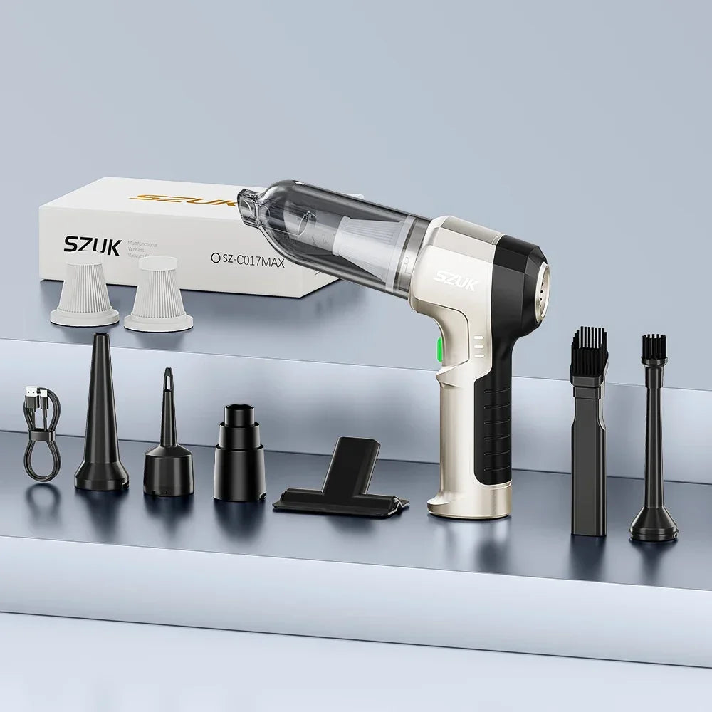 SZUK Cordless Car Vacuum Cleaner – 99,870Pa Strong Suction Handheld