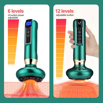 Electric Vacuum Cupping Massager with Heat & Scraping