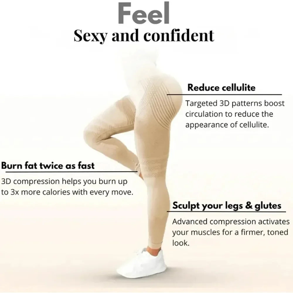 High Waist Butt Lifting Leggings – Tummy Control Scrunch Pants