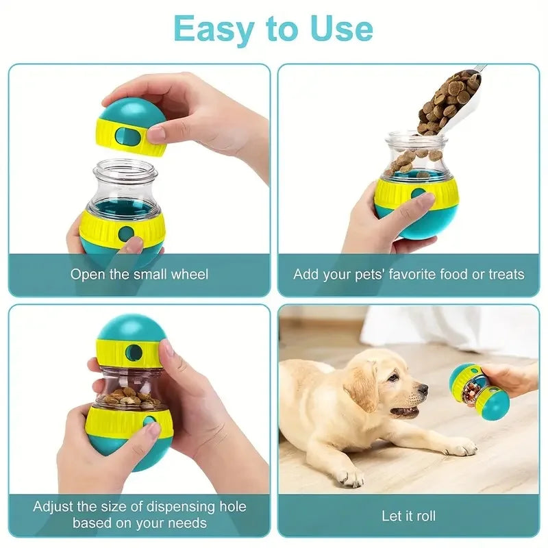 Interactive Slow Feeder Dog Treat Dispenser Toy