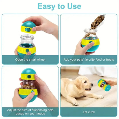 Interactive Slow Feeder Dog Treat Dispenser Toy