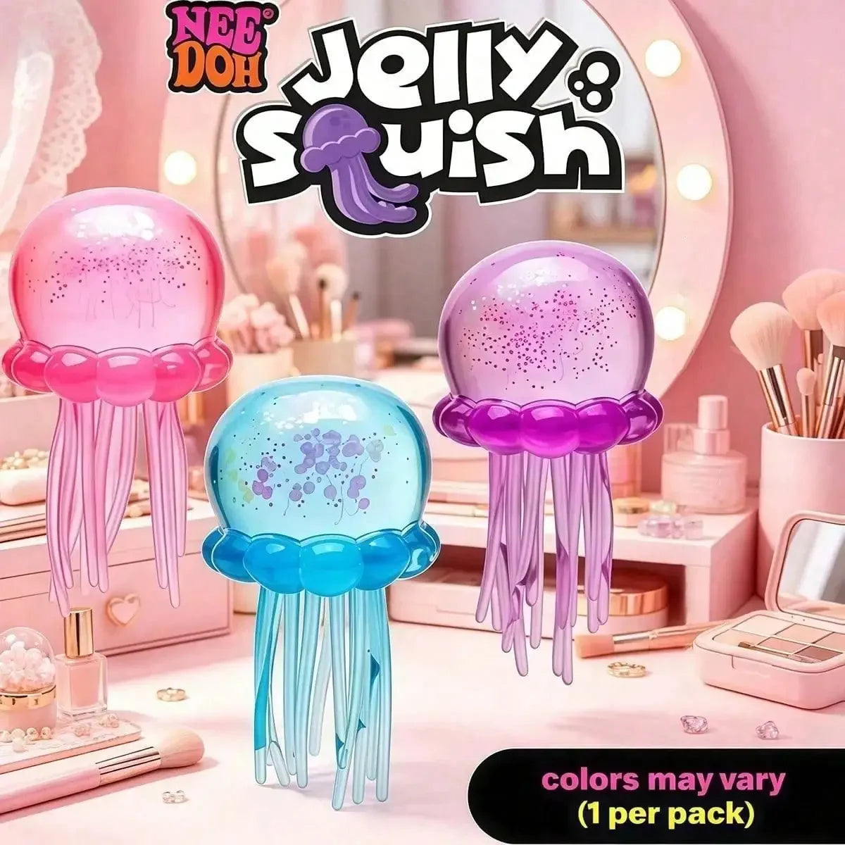 Jellyfish Squishy Sensory Squeeze Toy – Shiny Stress Relief Putty for Kids & Adults