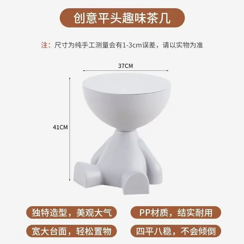 Creative Cartoon Side Table – Cute Plastic Coffee & Sofa End Table