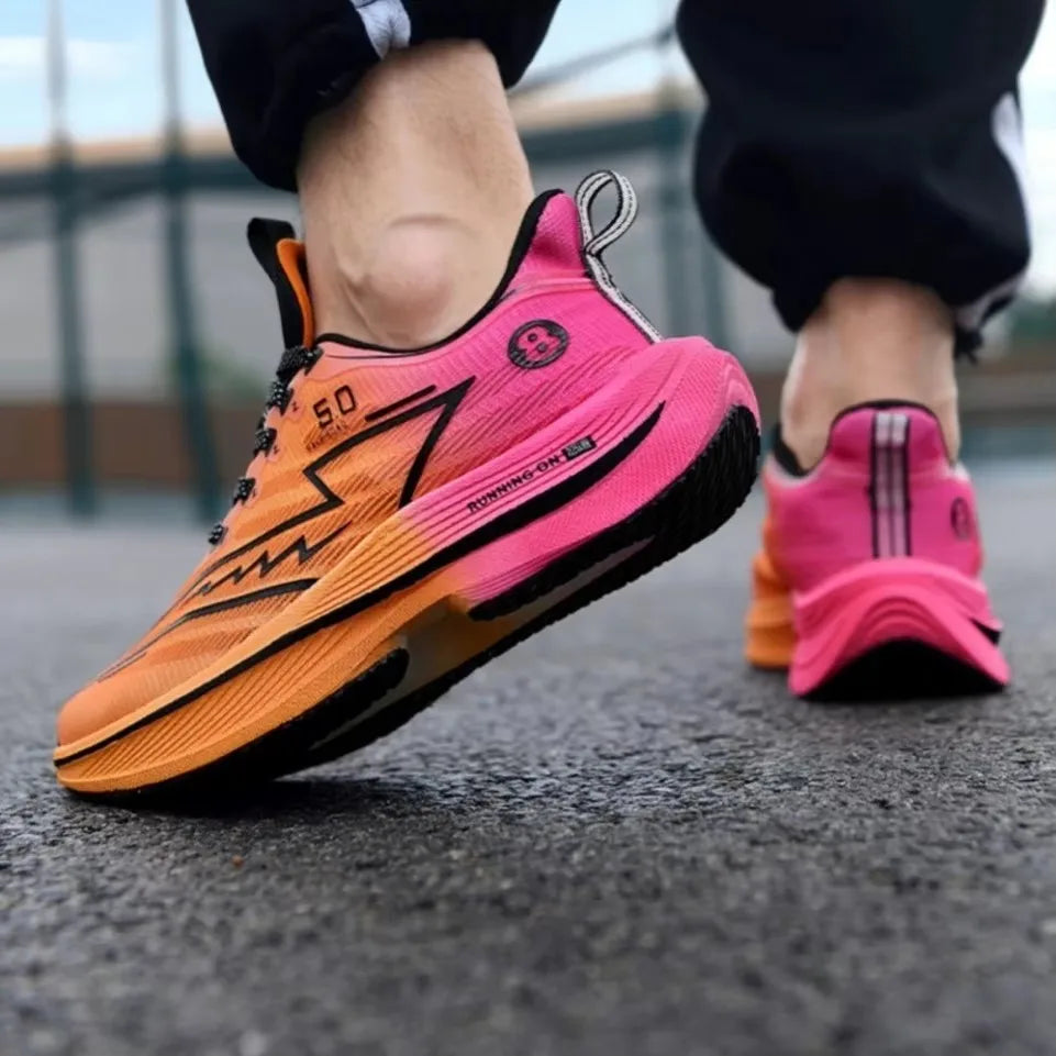 Carbon Plate Running Shoes – Soft Cushion Unisex Sneakers