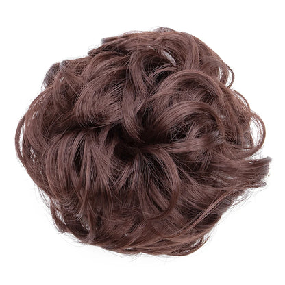 Messy Bun Hair Piece – Synthetic Chignon Donut Updo with Elastic Band