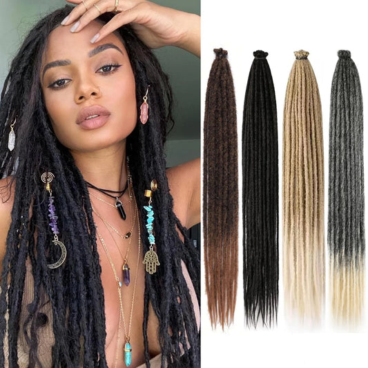 Synthetic Dreadlock Extensions 24 Inch Single Ended 10 Pack