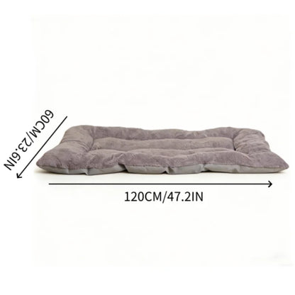 Plush Dog Bed Mat – Thickened Soft Polyester Crate Pad, S/M/L