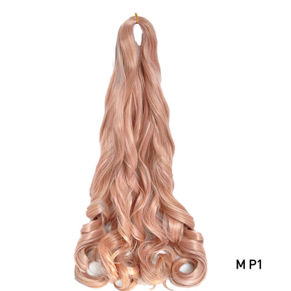 French Curl Braiding Hair 24 Inch – Pre-Stretched Synthetic Spiral Braids for Women