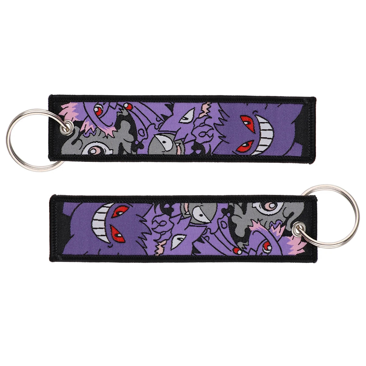 Anime Embroidered Keychain - Cute Cartoon Jet Tag Key Ring