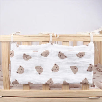 Baby Crib Organizer Hanging Storage Bag – Bedside Diaper Caddy
