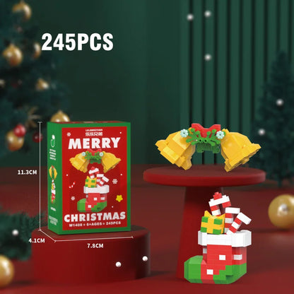 Christmas Micro Building Blocks Set – Santa, Reindeer & More