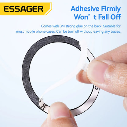 Magnetic Metal Ring Sticker for MagSafe – 2 Pack (Black)