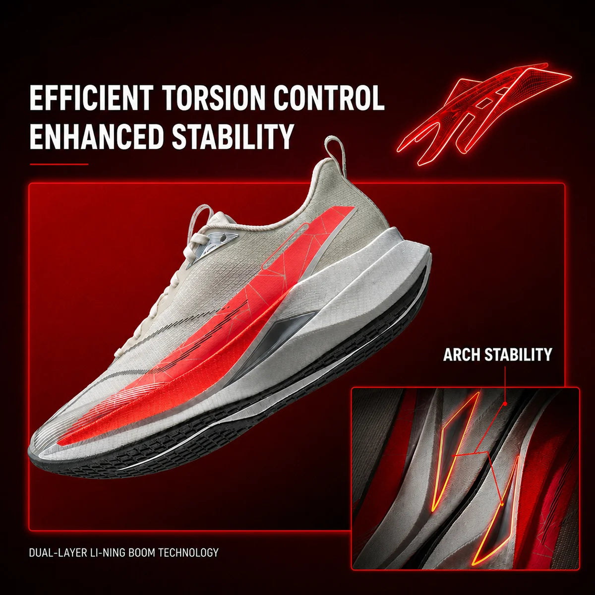 Li-Ning Red Hare 9 Pro Men's Racing Running Shoes with Boom Cushion