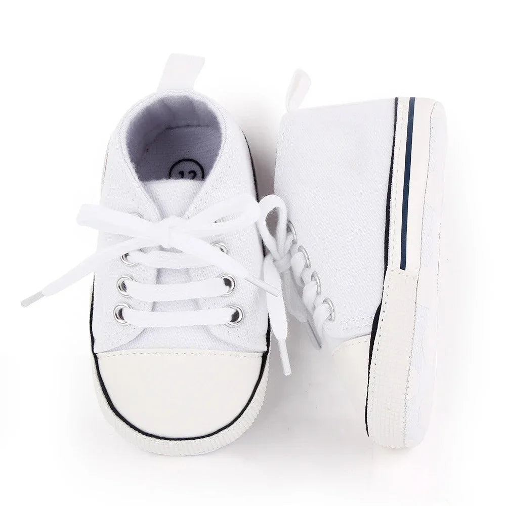 Baby Canvas Sneakers – Soft Sole First Walkers for Boys & Girls
