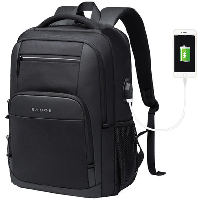 BANGE Laptop Backpack with USB Charging Port – Men's Business Travel School Bag