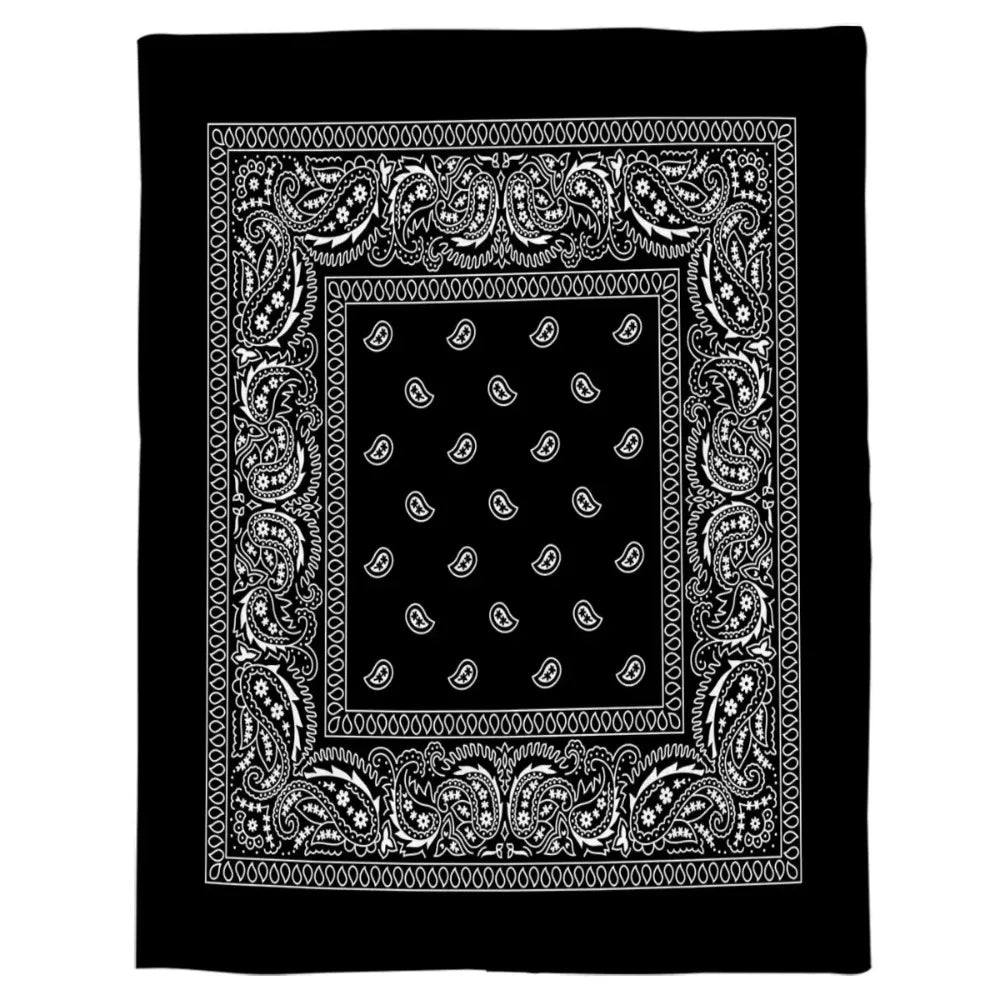 Paisley Bandana Print Throw Blanket Soft Micro Plush